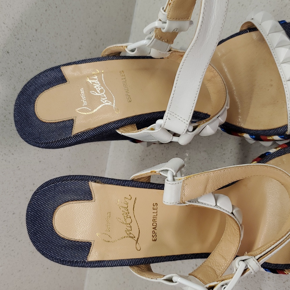 CHRISTIAN LOUBOUTIN Cataclou 140 Wedge Sandals (sz 38)(sz 7.5) - Picture 8 of 8